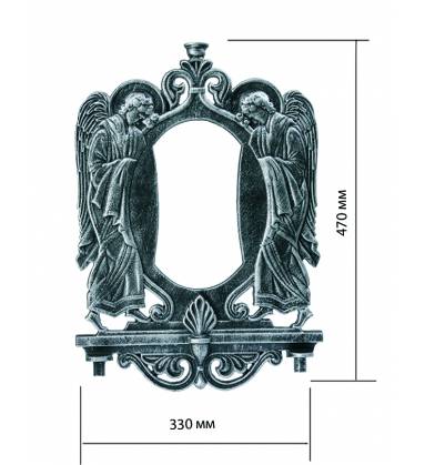 Декоративная рамка под фото "С двумя Ангелами"