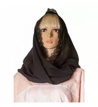 Черный платок-шарф на похороны