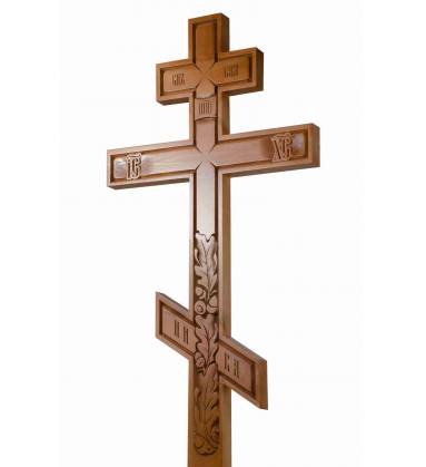 Крест ДУБОВЫЙ ЛИСТ 120ММ (сосна)