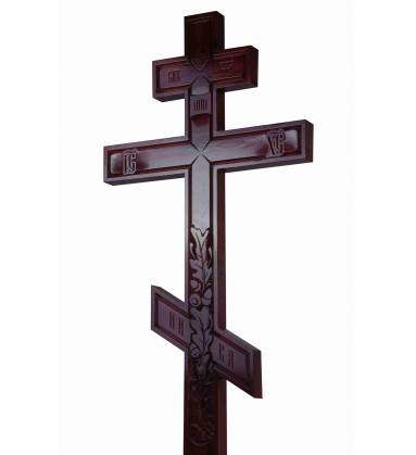 Крест ДУБОВЫЙ ЛИСТ 120ММ (сосна)